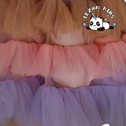 LEZONKIDS - Best New Product of 2024 colorful cute soft tulle cake frocks latest children dress designs